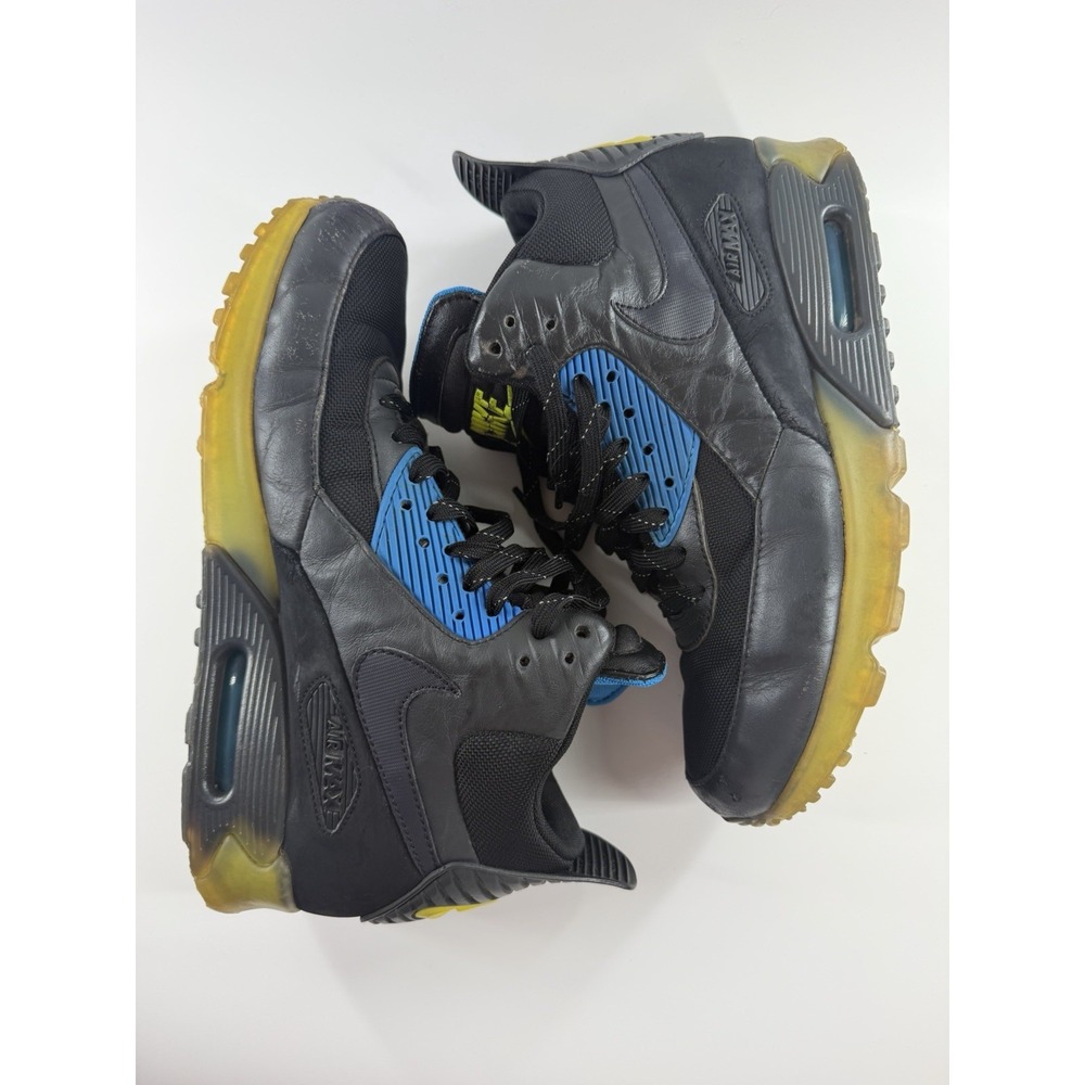 Nike Air Max 90 SneakerBoot Black Blue Volt Gum Men's Size 9.5 684722-001